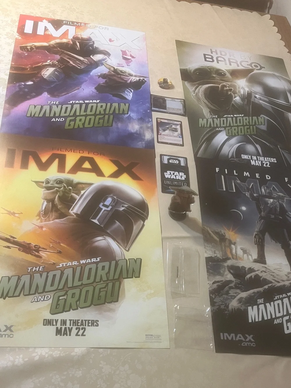 Mandalorian & Grogu Star Wars BUNDLE Movie Posters, Button, Stand, Cards - Picture 5 of 15